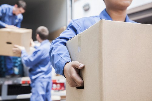 Household storage space for Soho residents with neatly packed boxes