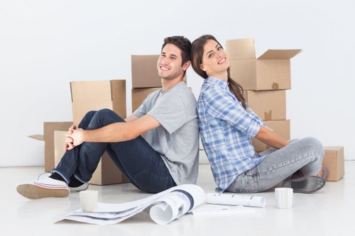 Packing boxes and furniture for a Soho relocation