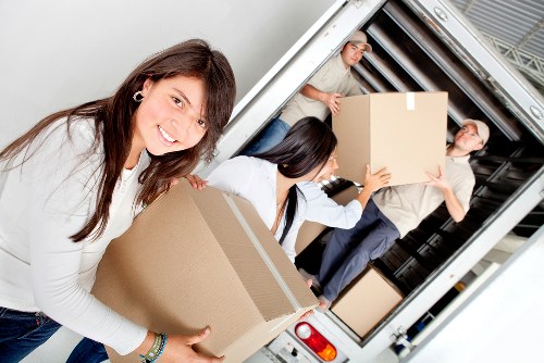 Reusable furniture and household items prepared for charity donation