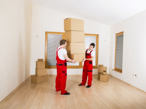 Residential removals in Soho with boxes and furniture ready for transport